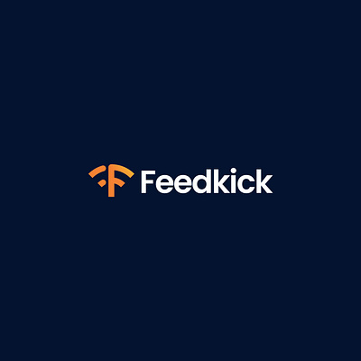 Feedkick Logo Design alphabet f f tech f tech logo initial f it letter f lettermark f logo logo design modern f modern technology simple f startup wifi