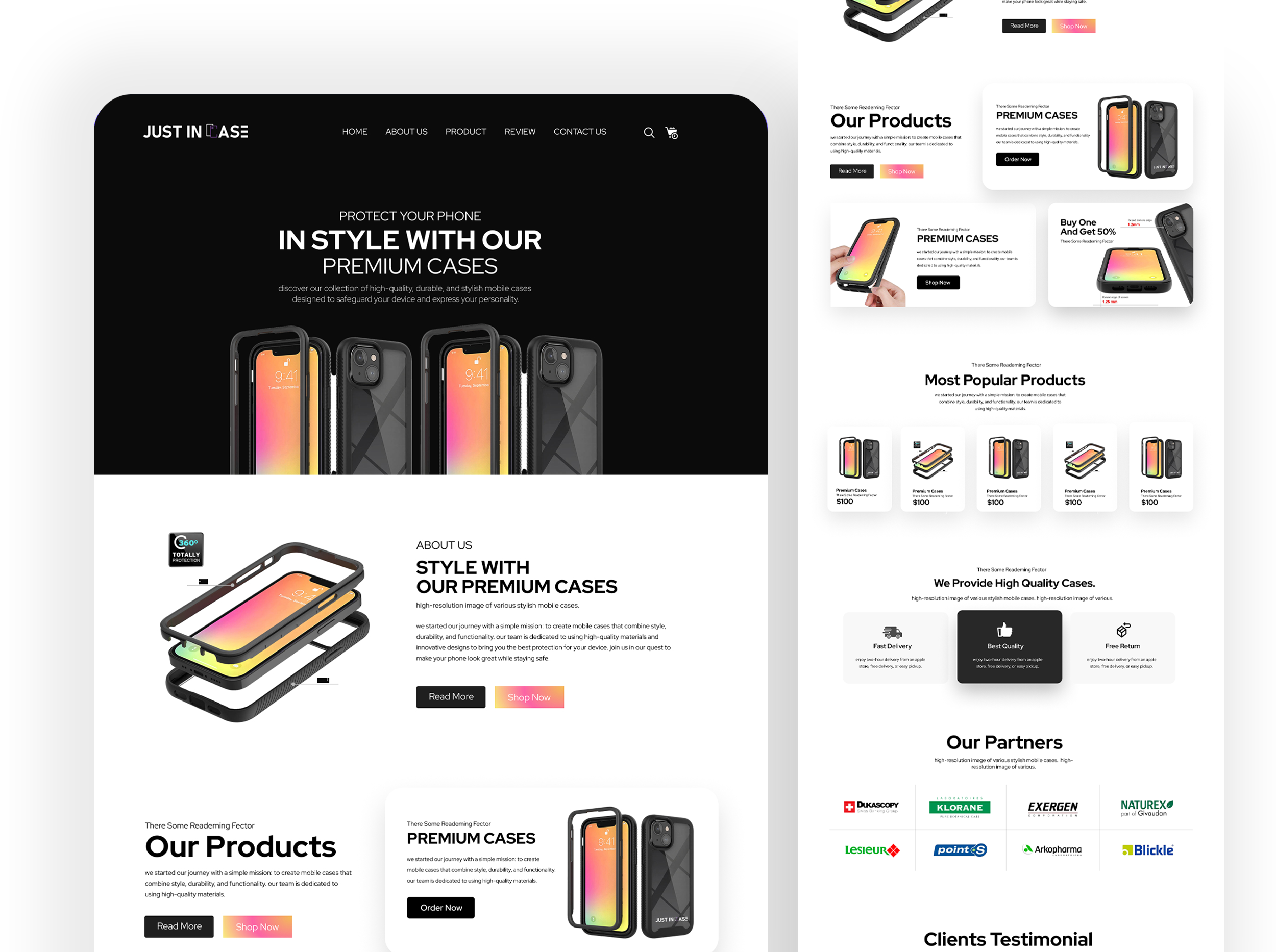 E-commerce Apple Phone Case Website Landing Page Design app design dashboard design design ecommerce figma design figma website illustration landing page design ui ui design ui ux design
