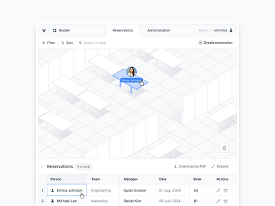 Desk Booking System app booking clean design figma reservation ui ux