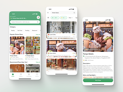 EatEase - Food Recomendation App app design design figma food food app food mobile ui food recomendation food recomendation concept foodie mobile app mobile app ui mobile design mobile ui popular product design recomendation restaurant ui ui design ui ux design