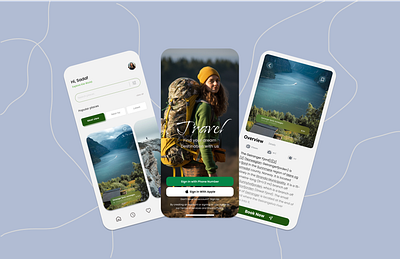 Traveling App UI 3d branding graphic design logo ui