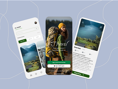 Traveling App UI 3d branding graphic design logo ui