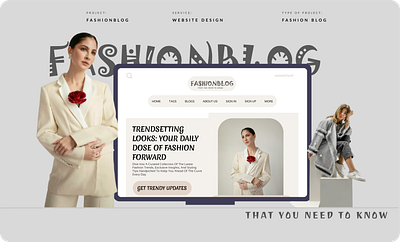 FASHION BLOG branding graphic design logo ui