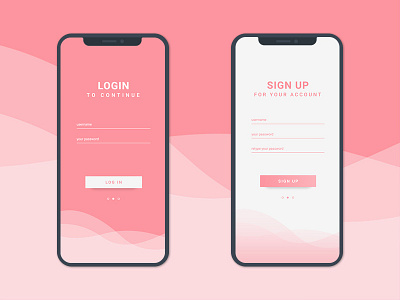 Login and Sign up Mobile Screen graphic design mobile app design mobile screen ui