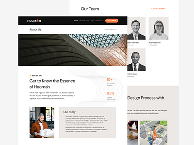 Hoomah - About Page about page clean design figma landingpage modern website ui ui design uiux web design