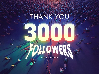 Thank you 3000 followers! design design community dribbble follower followers graphic design thank note thank you thanks