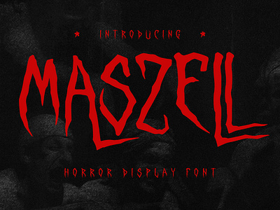 Maszell Horror Display Font animation branding font fonts graphic design logo nostalgic