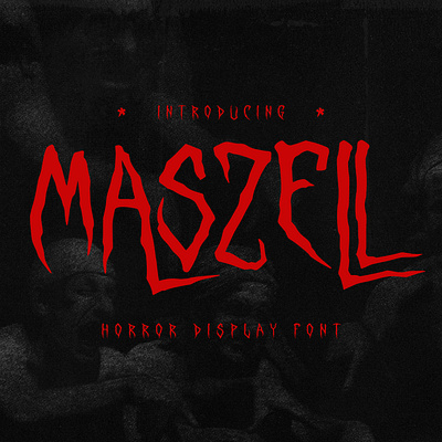 Maszell Horror Display Font animation branding font fonts graphic design logo nostalgic