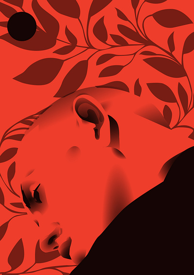 2248 abstract composition design editorial editorial illustration floral floral pattern illustration laconic man illustration man portrait minimal monochorme pattern portrait portrait illustration poster red