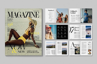 Magazine Template article template brochure cover indd indesign layout lifestyle magazine magazine template newsletter publication spread tabloid template tourism travel zine