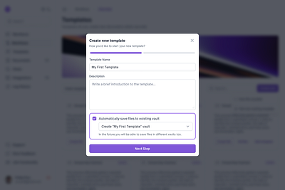 New template document modal creating document modal new settings template ui