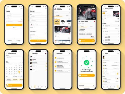 Obedo - Car Service App UI Design app design appdesgin car app car app ui car service app designer figma design hire me ui uiux user interface userinterface ux