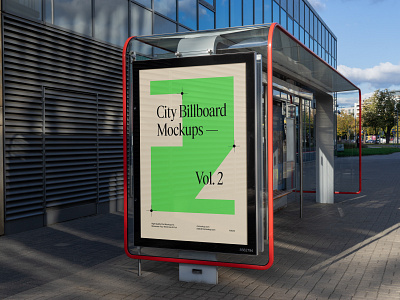 City Billboard Mockups Vol.2 PSD scenes billboard branding bus stop city billboard citylight design download identity illustration logo mockup mockups poster psd template typography