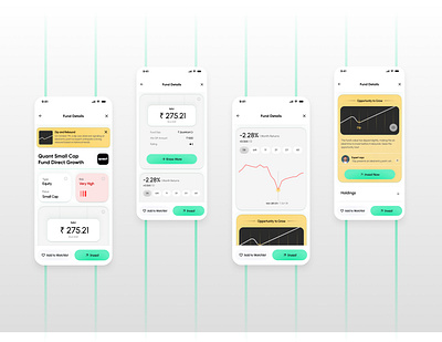 Mutual Fund Detail Screen ai app branding finance fintech graphic design light ui mutual fund ui