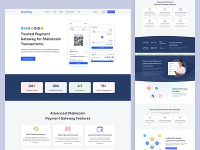 VelociPay Stablecoin Payment Gateway UI Kit figma figma design figma ui kit payment gateway stablecoin payment gateway ui ui design ui kit uikit uiux