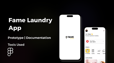 Fame Laundry App animation app ui branding design illustration laundry logo mobile app product design uiux