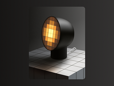 Lamp 3d art branding color cube design experiment figma gradiant illustration lamp light ui vector