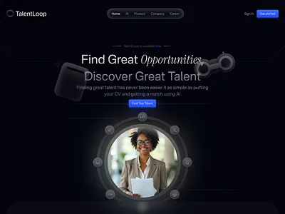 TalentLoop 3d branding design design inspirations jobs recruitment site ui ui design ux web design website design