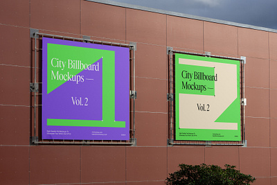 City Billboard Mockups Vol.2 PSD scenes billboard branding city billboard citylight design download identity logo mockup mockups psd template typography wall