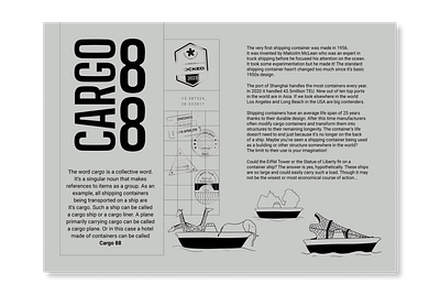 Playful illustrations for new cargo container hotel graphic design illustrations menu layout