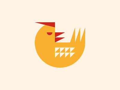 Mad Chicken bird logo brand branding chicken logo flat for sale geometric bird graphic design logo logo design logo designer logodesign logos unused