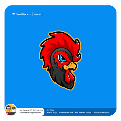 Attitude Cock branding cartoon character chicken cock illustration logo logomascot mascot