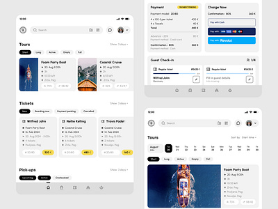Cruise Admin Dashboard admin adventure billing boarding boat booking cruise dashboard guest management online party rent reservation sales tablet ticket tour travel user