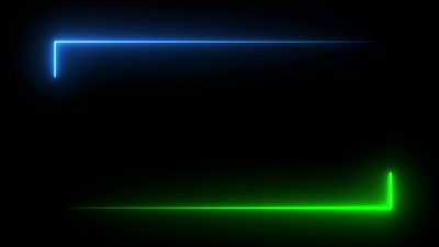 Neon Line Square animation on Black Background expand