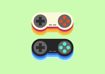 Selection art black blue colors controllers dark design graphic design green illustration light logo retro retro games shapes video games warm white yellow