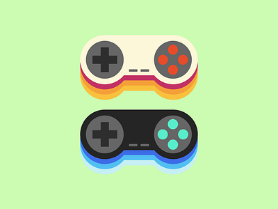 Selection art black blue colors controllers dark design graphic design green illustration light logo retro retro games shapes video games warm white yellow