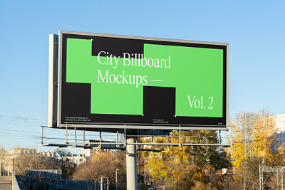 City Billboard Mockups Vol.2 PSD scenes billboard branding city billboard citylight design download identity illustration logo mockup mockups poster psd template typography