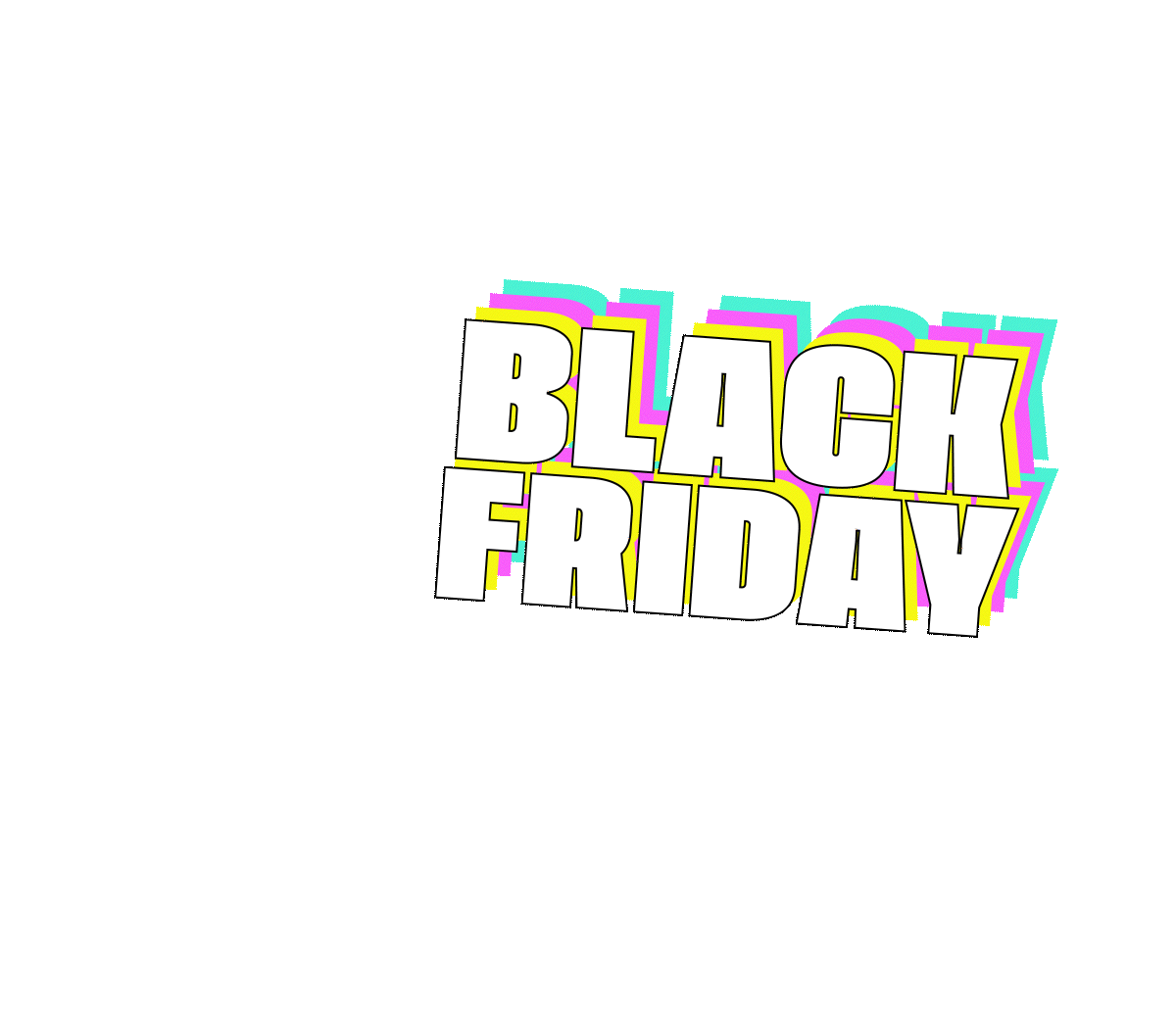 Black Friday Giphy 2d animation animation black friday graphic design lettering motion design motion graphics moving typography type animation