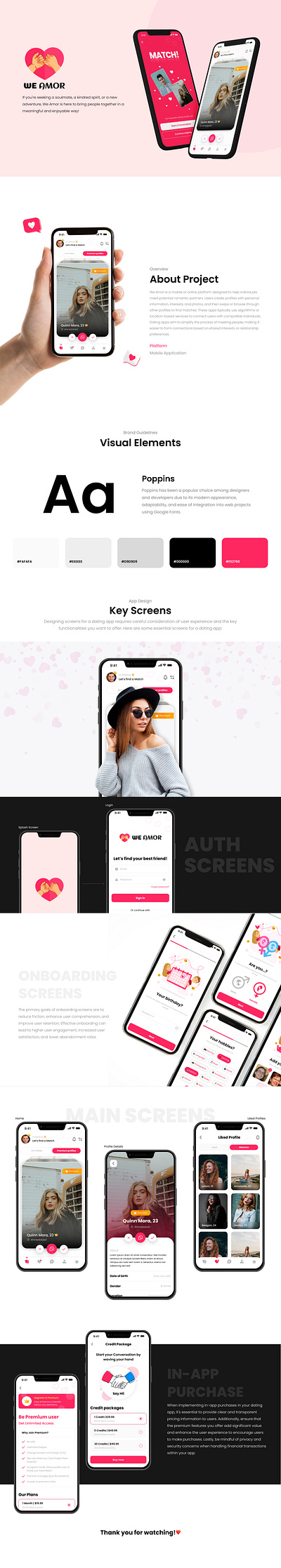 Dating App UI app design casestudy dating app ui datingapp design figma logo mobile app mobile app casestudy ui