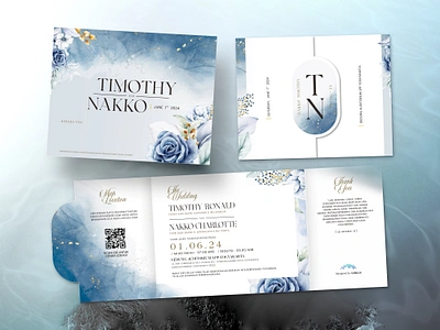 Wedding Invitation - Luxury Sea Theme branding graphic design invitation print design sea wedding