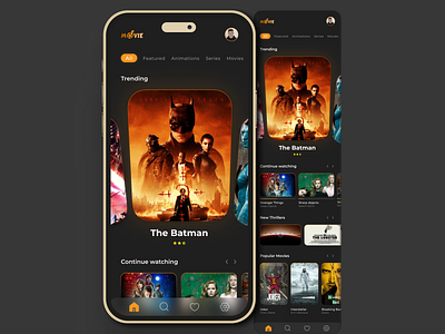 Movie & Series Streaming App UI Design app design app ui branding design designer movie app ui design responsive design sketch ui ui design uiux ux web design wireframe