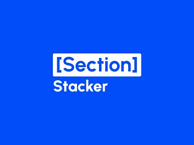 Section Stacker Logo Concept blue branding clean concept flat free freebie logo section stack stacker white