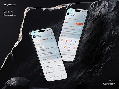 Gradion+ Mobile App Exploration ai ai app app assets branding exploration figma genoflow hr human ios mobile app ui ui template ux