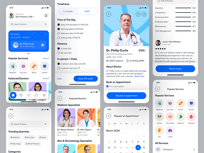 Doctor Booking App app design appointment clean doctor app doctor appointment doctor booking app healthcare healthcare app medical app minimal design modern