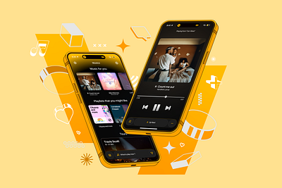 Musico Ui/UX - Music Streaming App app design graphic design music ui ux