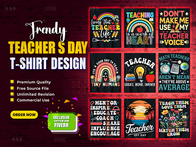 Teachers Day T-Shirt Design Bundle