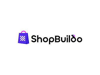 ShopBuildo Logo Design abstract logo app icon brand identity branding creative logo logo design modern e commerce logo no code shop logo sass platform logo shop logo shopbuildo logo design