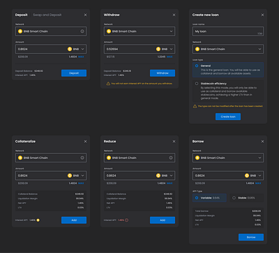 The pop-up functions in the Folks Finance desktop version app graphic design ui ux