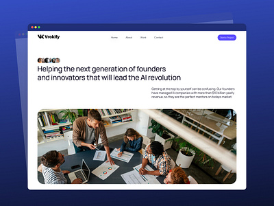 Vrokify Website clean design landing landing page modern ui