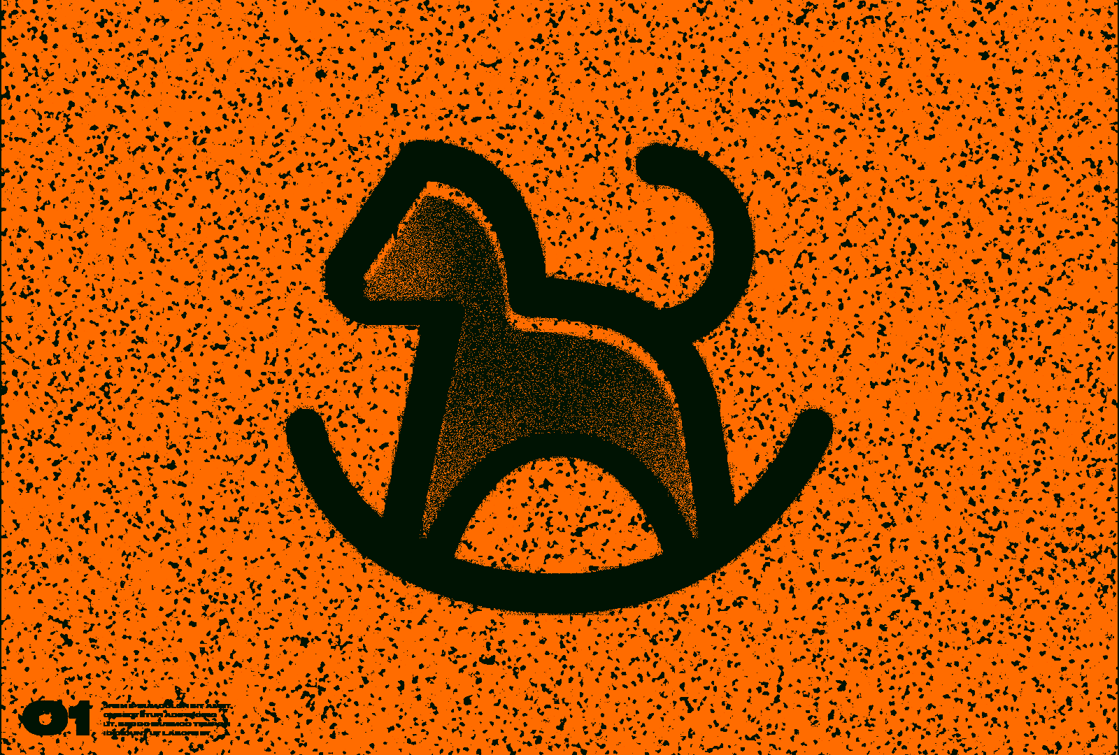 01 black dissolve frame by frame glitch grain grain shading horse icon icon icon animation icon glitch iconography loop orange text whitenoise