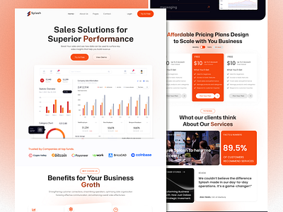 Sales Management Saas Website agency landing page design saas landing page saas website sales management sales website uiux webpage design website design