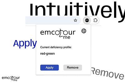 Emcolour Me - A Chrome Extension accessibility app chrome design logo ui ux website