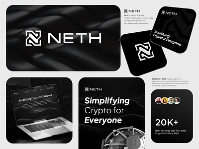 NETH - Logo Design and Branding HifdziAf app brand brand identity branding crypto design fund futuristics graphic design home page illustration landing page logo logo design minimalist money simple tech tech style ui