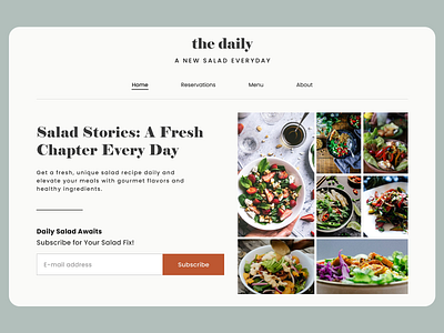 The Daily-Food website exploration brand brand cook brand design branding design eat food food delivery food service foodie healthy logo logodesign logotype salad salad service salad website service web website