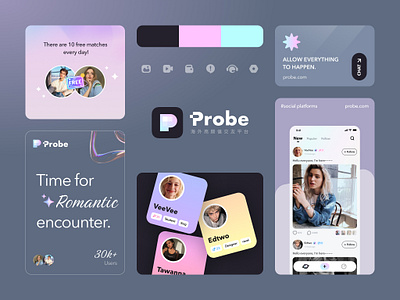 Probe - High-value Social App Design app branding design graphic design icon illustration logo social ui ux