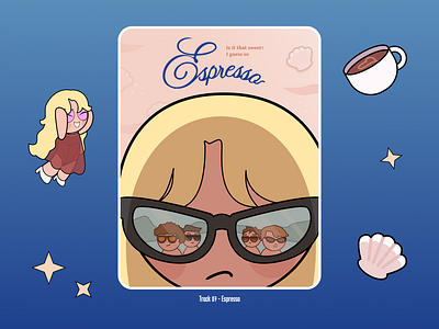 Sabrina Carpenter x Powerpuff Girls - ESPRESSO adobe animation art arts beach cartoon cartoon network character design coffee design espresso fanart figma graphic design illustration powerpuff girls sabrina carpenter stars